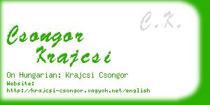 csongor krajcsi business card